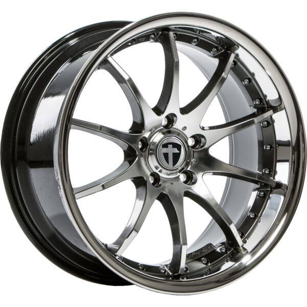 Tomason TN8 8,5×19″ 5×112 ET30 Ø72.6 Hyperblack diamond polished with Steel lip