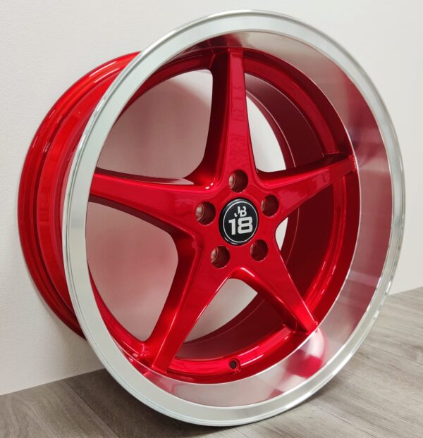 Tomason RL1 8,5×18″ 5×108 ET6 Ø65.1 Candyred lip polished Takaveto volvo (70mm huullos)
