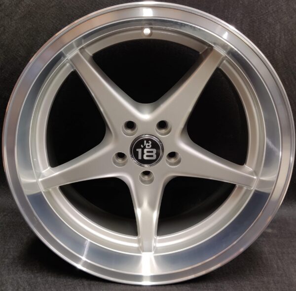 Tomason RL1 8,5×18″ 5×108 ET6 Ø65.1 Silver lip polished Takaveto volvo (70mm huullos)