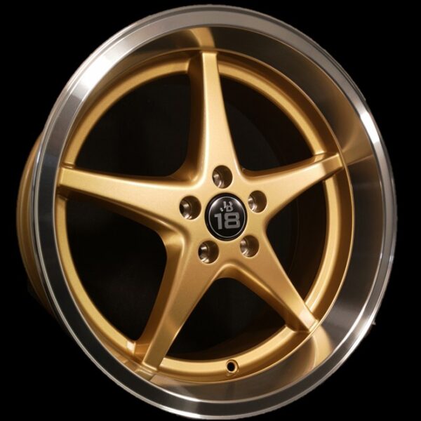Tomason RL1 8,5×18″ 5×108 ET6 Ø65.1 Gold lip polished Takaveto volvo (70mm huullos)